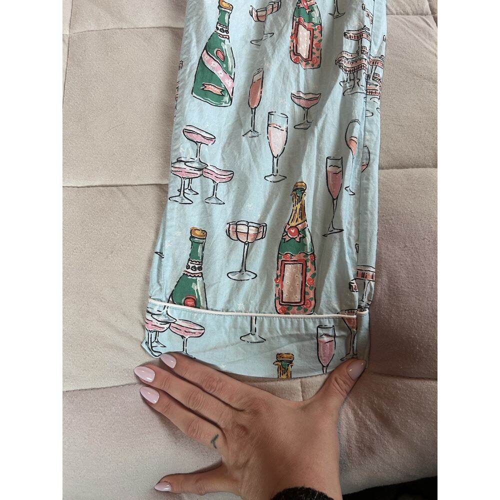 PRINTFRESH Pajama Pants 100% Cotton S Champagne Tower Summer Comfort Designer - Picture 5 of 12
